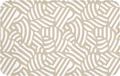 WC mat 80x50 cm - Antislip - Abstract - Modern - Beige - Toiletmat - Vloermat - Douchemat - Toilet tapijt - Toiletmatten