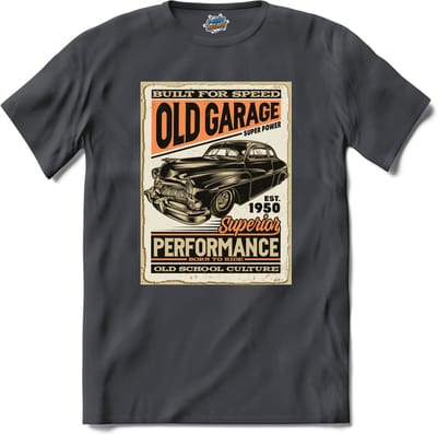 Built For Speed | Auto - Cars - Retro - T-Shirt - Unisex - Mouse Grey - Maat S