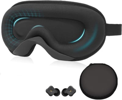 Pro Comfort 3D Slaapmasker met Oordopjes voor Zijden Slapers - Herbruikbaar en Ruisonderdrukkend