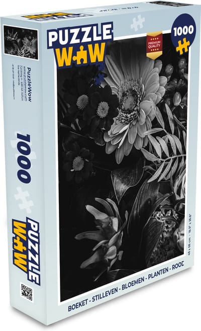 Puzzel Boeket - Stilleven - Bloemen - Planten - Rood - Legpuzzel - Puzzel 1000 stukjes volwassenen