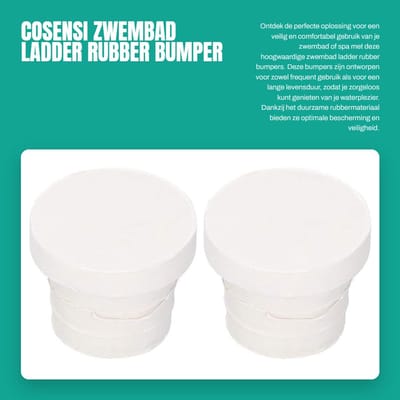 Dailygoods- Zwembad Ladder Hoogwaardig Rubber - Ladderbumpers - Veiligheid Guard - Duurzaam - Corrosiebestendig - Eenvoudige Installatie
