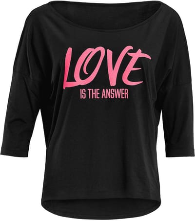 Winshape Shirt met ¾-mouwen Ultra Light met glitter opdruk MCS001