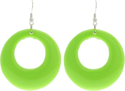 Behave - Oorhangers Dames - Lime Groen - Diameter 4.5 cm