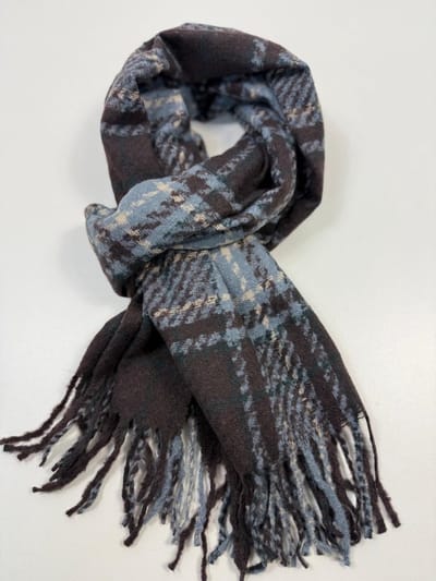 Wintersjaal ruit zonder wol, kriebelt niet! 100% viscose