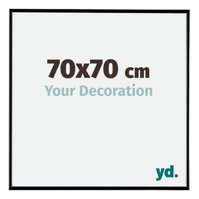 Your Decoration - Fotolijst 70x70 cm - Kunststof - Zwart Hoogglans - Evry