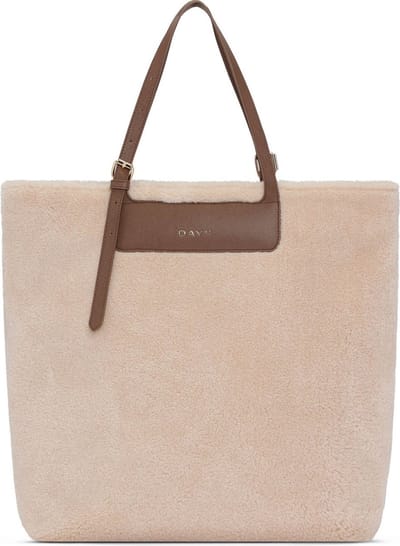 DAY ET Schoudertas Shopper Teddy Bag Rose Tint Beige