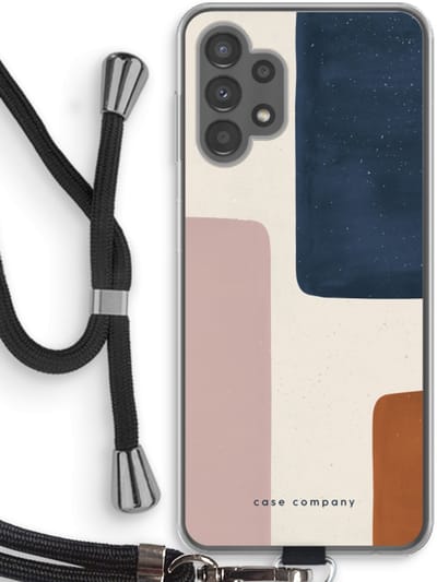Case Company® - Hoesje met koord geschikt voor Samsung Galaxy A13 4G hoesje met Koord - Geo #5 - Telefoonhoesje met Zwart Koord - Bescherming aan alle Kanten en Over de Schermrand