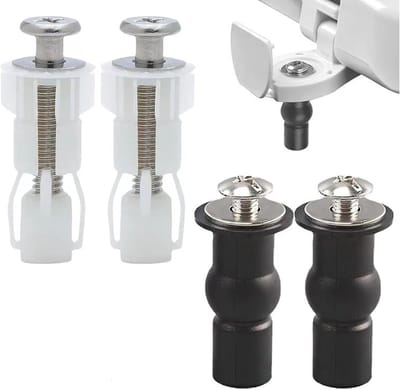 ANMI® Toiletbrilscharnieren - 4 stuks - Toiletbriluitbreidingsschroeven - Universele toiletbrilschroeven en bouten - Toilet accessoires