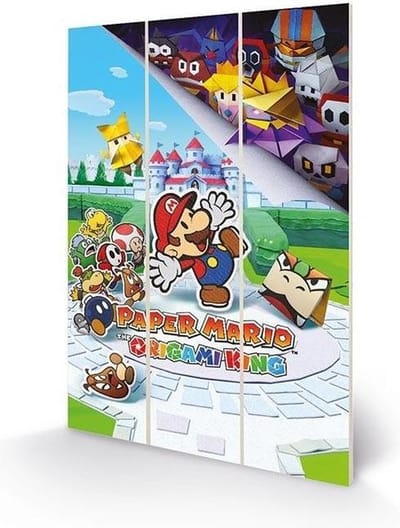 PAPER MARIO - The Origami King - Wood Print 20x29.5