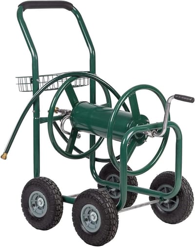 Tuinslanghouder - Slangenwagen Trolley - Tuin Bewatering - Met Wielen - Tot 70 Meter - Zwart