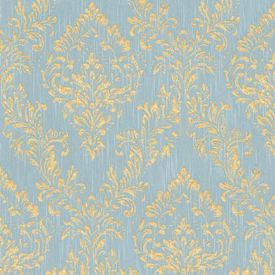 Barok behang Vliesbehang Blauw goud 306595 | Koop nu voordeling behang bij abcbehang
