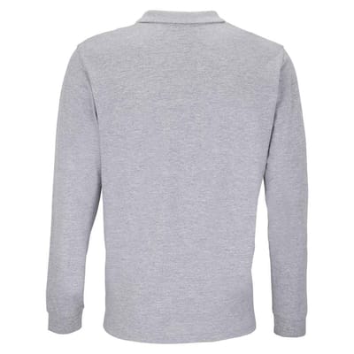 SOLS Unisex Adult Planet Poloshirt met lange mouwen (Grijze Melange)