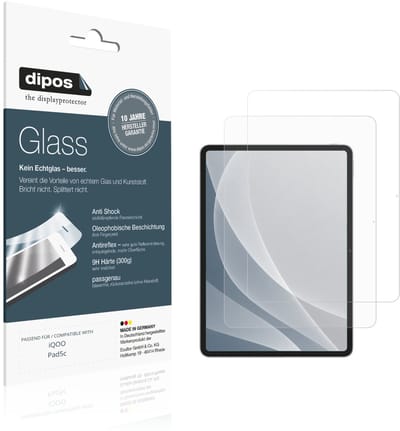 dipos – 2x Matte Pantserfolie geschikt voor iQOO Pad5c | 9H Screenprotector