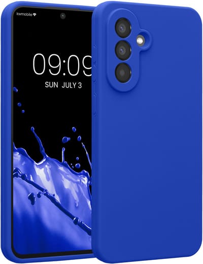kwmobile telefoonhoesje geschikt voor Samsung Galaxy A56 5G - TPU backcover met siliconen coating - Smartphone case in Baltisch blauw