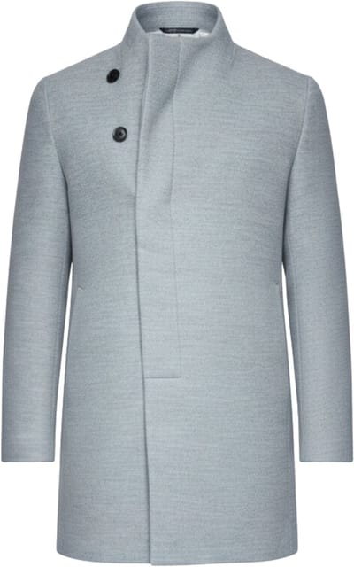 OMBRE Jas - Knopen - Effen Grijs gemêleerd S