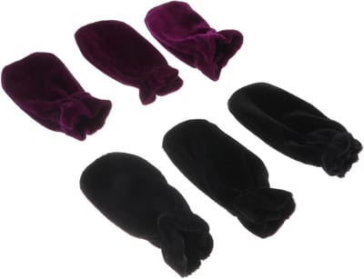 Pedaalhoezen Set - Piano Accessoires - Instrument Beschermen - Elastische Band - 4 Sets - Zwart Paars