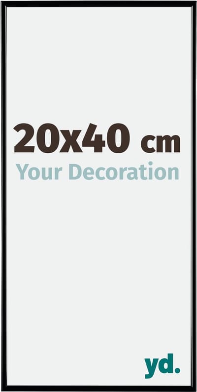 Your Decoration - Fotolijst 20x40 cm - Kunststof - Zwart Hoogglans - Evry