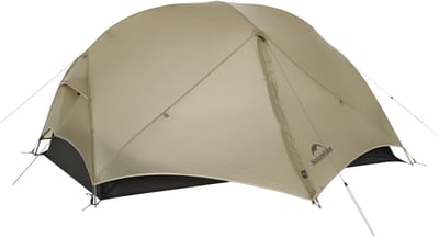 Naturehike® Mongar UL 2 – 2-persoons ultralichtgewicht tent – Incl. grondzeil – 15D 1500MM – 3-seizoenen koepeltent – Waterdichte trekkerstent & kampeer tent – Maanzand
