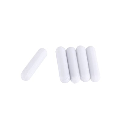 Set van 5 Type-C PTFE Magnetische Roerstaafjes voor Laboratorium Roerwerk - Wit, 7x30mm, Perfect voor Chemisch Mengproces