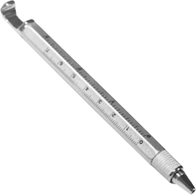 Multifunctionele Pen - Tool Pen - Outdoor Avontuur - Ingebouwde Flesopener - 15 x 1 cm - Zilver