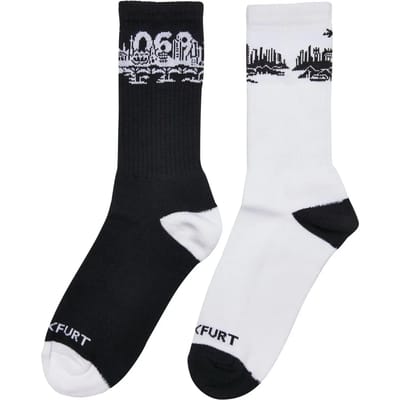 Mister Tee - Major City 069 2Pack Sokken - 43/46 - Zwart/Wit