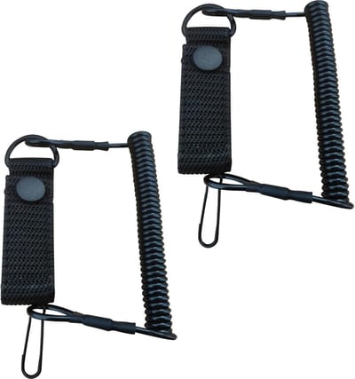 2 Stuks Elastische Veiligheidskoord met Karabijnhaak, Herbruikbare Bungee Koord voor Vissen, Wandelen, Klimmen en Kamperen, Ideaal voor Buitenactiviteiten