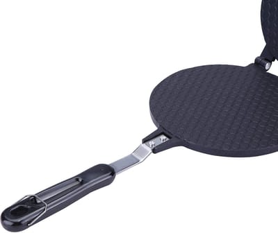 Dailygoods- Wafelijzer met verwisselbare platen - Wafelijzer pfas vrij - Aluminium - Antiaanbaklaag - Lange handgreep - Voedselveilig en duurzaam - Pannenkoekenpan