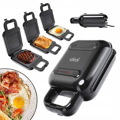 Ideal IK2500 - Multifunctionele Sandwich Toaster - 1200W - Antiaanbaklaag