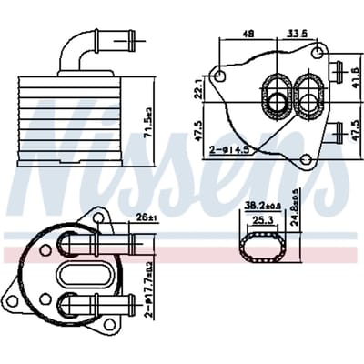 Olie radiator, versnellingsbak NISSENS 91286