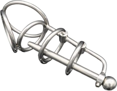 Nooitmeersaai - Peniskooi met dilator - Metaal - Cockring 45mm - pin 8mm
