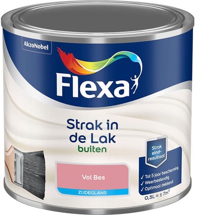 Flexa - Strak In De Lak Buitenlak Zijdeglans - Vol Bes - Mengverf - 500 Ml