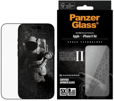 PanzerGlass Screenprotector geschikt voor Apple iPhone Air Glazen | PanzerGlass Ultra Wide Fit Screenprotector - Case Friendly