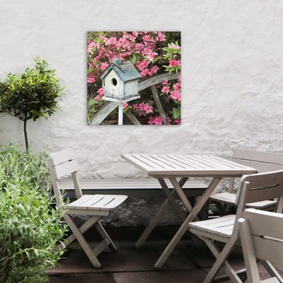 Art for the Home Buitencanvas Vogelhuisje