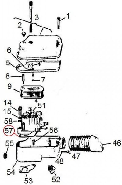 carburateur onderdeel rms voor scooter piaggio 125 vespa px t5 1985-1989 131115 nieuw