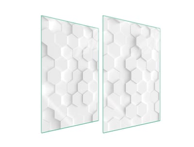 TMK ArtDeko - Glasplaat Bescherming - 2x 35x52 cm - Wit - Veilig - Stijlvol