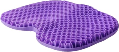 Zitkussen voor Stoel - Honingraat Gelkussen, Koelend en Ergonomisch, Anti-Druk Silicone Kussen voor Langdurig Zitten Thuis & Kantoor - Paars