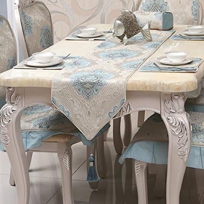 Moderne Tafelloper Eettafel Decoratie,Blauw, Blauwe Eenvoud