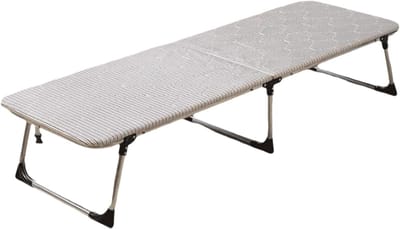 Opvouwbaar Campingbed - Logeerbed Kampeerbed - Buiten Kamperen - Met Katrol Ontwerp - 182 x 61 x 35 cm - Grijs