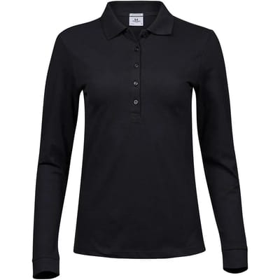 Tee Jays - Women´s Luxury Stretch Long Sleeve Polo - Black - S