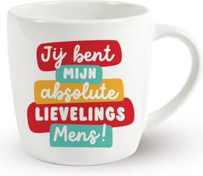 Jij Bent Mijn Lievelings Mens! Koffie - Beker - Mok - Cadeau Idee - Verjaardagscadeau - Liefde - Valentijn - Dank Je Wel - 350 ml