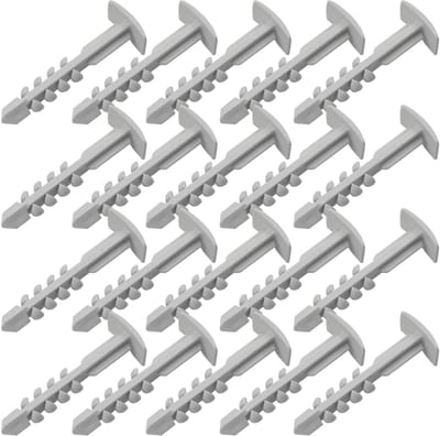 20x plugsteeknagel 40 mm x 6 mm grijs montagedeugel insteekplug 6x40 mm insteekbaar