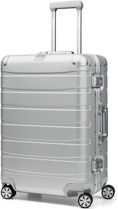 Redolz Pro Aluminium Trolley M Aluminium 66 cm - Harde bagage - TSA slot - silver