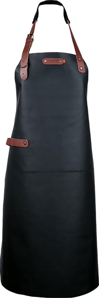 Xapron - Dallas Schort met Nekband Leer Zwart - Leer - Zwart