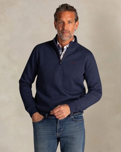 NZA Trui Rits Blauw 25GN314
