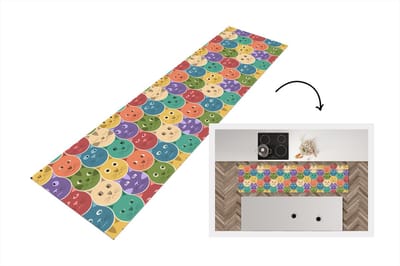 Keukenloper - Loper keuken - Katten - Regenboog - Kind - Design - 200x50 cm - Keukenloper vinyl
