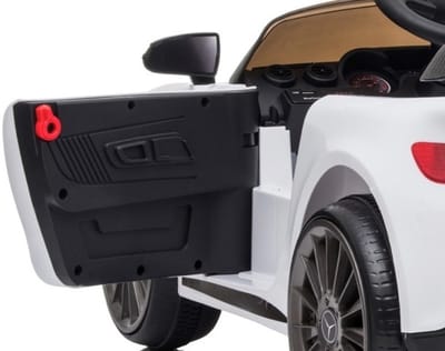 Mercedes GTR AMG - Elektrische kinderauto - Wit - 3 tot 8 km/u - Inclusief afstandsbediening en LED-verlichting