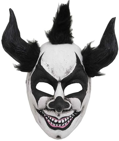 Faram - Horror Clown Masker - Dodenmasker - Zwart/Wit