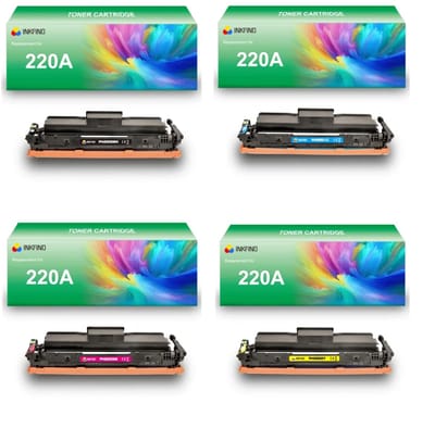 INKFIND 220A (W2200A/W2201A/W2202A/W2203A) tonercartridge multipack van 4 stuks (Zwart+Cyaan+Magenta+Geel) compatibel met HP 220A (W2200A/W2201A/W2202A/W2203A) toner cartridge -4-pack BK/C/M/Y