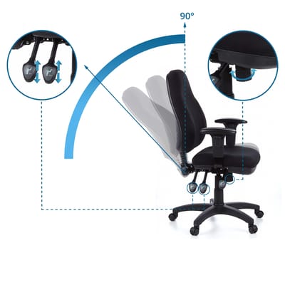 hjh office Zenit Pro - Bureaustoel - Stof - Zwart