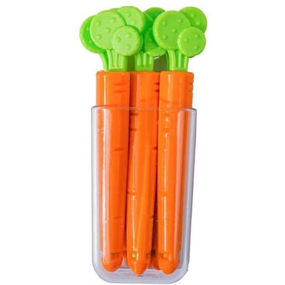 5 stuks Zakclips Draagbare Voedsel Snack Zak Afsluitklem Wortelvorm Voedsel Vers Houden Organizer Afsluitclips Keuken Opberg Gereedschap green